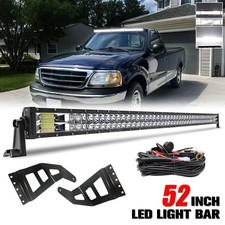 Fit 97-03 Ford F-150f150 52 Curved Led Light Bar Windshield Mount Bracket Kit