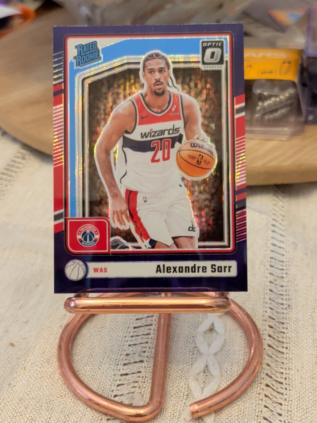 2024-25 Donruss Optic Alexandre Sarr Rated Rookie Purple Shock Prizm RC #276