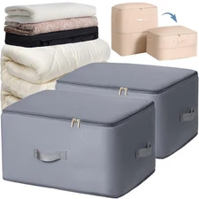 Compression Bags for Storage Space Saving Sweater Organizer Gray XL 2 Pack