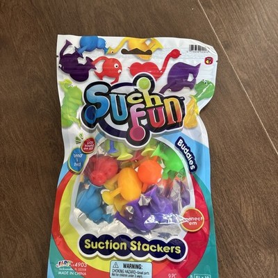 JA-RU SUCH FUN SUCTION STACKERS ANIMAL BUDDIES #4903 ~ 1 BAG  = 9 PIECES ~ NEW