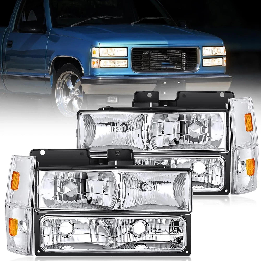 1988-1993 Chevy Silverado Suburban Tahoe GMC Sierra Yukon Headlights Assembly