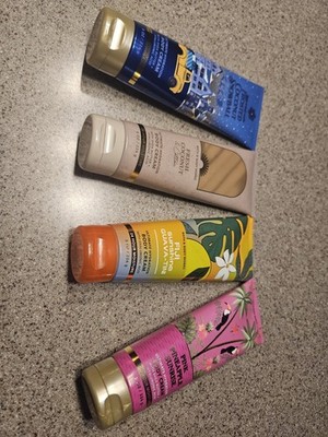 New lot of 4 Misc Bath&Body 8oz Cream. Coconut, Guava, Pineapple 