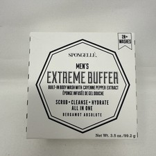 Spongelle MEN  S EXTREME BUFFER Scrub Cleanse Hydrate Bergamot3.5oz CJ 101