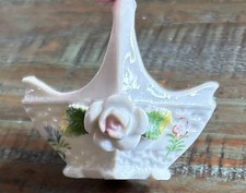Porcelain Miniature Basket Made In Occupied Japan