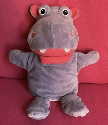 Little Town Timeless Toys Nilpferd graue Handpuppe weiches Plüschtier 12 Zoll Aldi