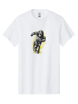 Robot-Man Mens Graphic Tee, 100% Cotton, Casual Summer Wear