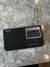 Sony Portable Radio Model ICF-36 Quad Band Weather/TV/AM/FM Tested, Cord Storage