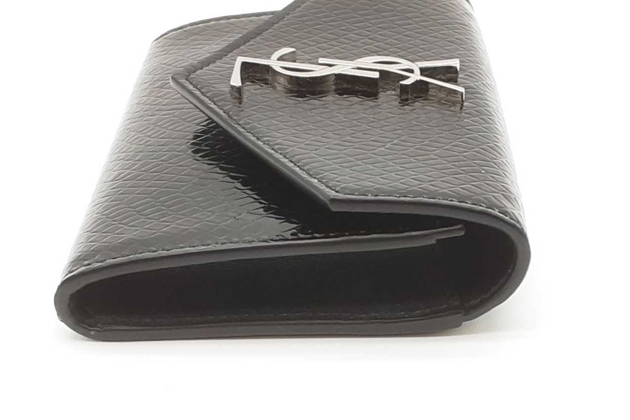 Saint Laurent Python Embossed Black Patent Leathe… - image 4