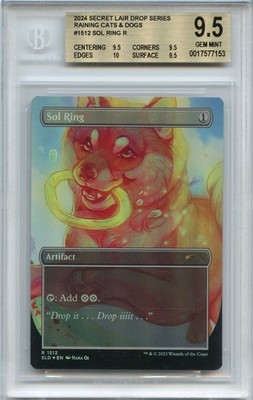 Sol Ring * BGS q+ 9.5 GEM Mint * Foil Secret Lair 1512 Raining