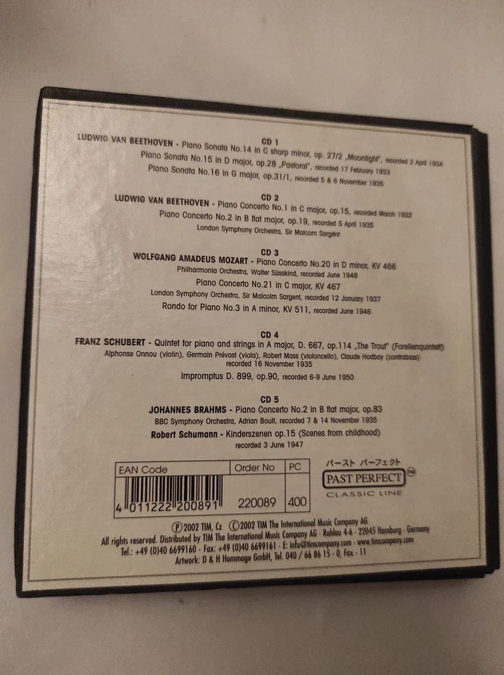 Artur Schnabel - Hall of Fame 5 CD Box , Klassik , Mozart , Beethoven  - Bild 2 von 4