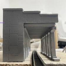 Multi-scale Chinese Railway Open Shelter Tunnel Plaster Scene Building Model