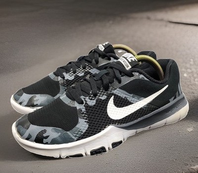 Nike Russell Wilson Flex TR Black White Sneakers Kids Size 5Y Fast Ship