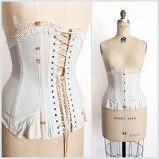 Antique 1910s Corset Spencer Rejuveno Berger Brothers Shapewesr Underbust M L