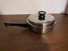 AMWAY QUEEN USA 8.5" Skillet & Lid Multi-Ply 18-8 Stainless