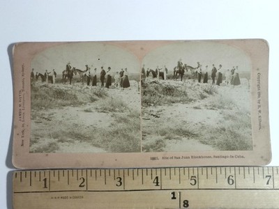 1899 B.W. Kilburn Stereoview Site of San Juan Blockhouse Santiago de Cuba
