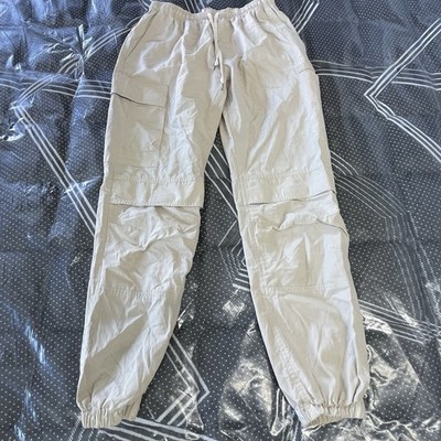 John Elliott Himalayan Cargo Jogger Pant Women s 1/S Vintage Beige High Waist.