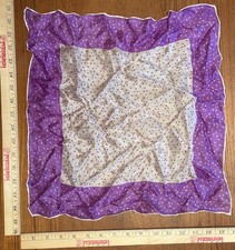 vintage purple and white square scarf