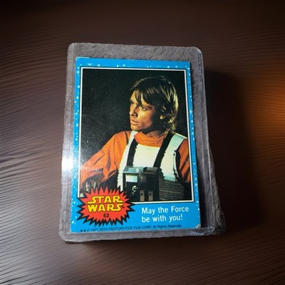 LUKE SKYWALKER -1977 TOPPS STAR WARS SERIES 1 BLUE VINTAGE TRADING