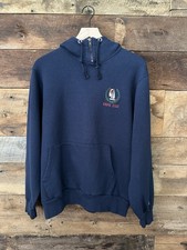 Vintage 90s Champion Cape Cod Hoodie XL USA Made 1/4 Zip Sailboat Navy