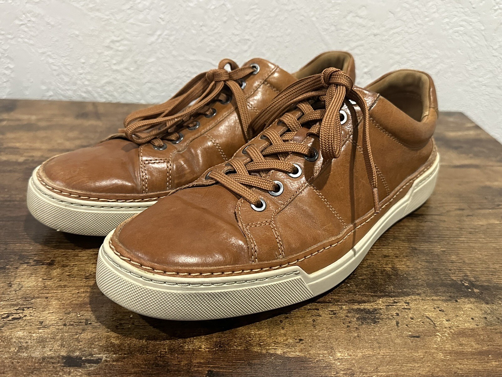 SAOLA Sneakers casual Allen Edmonds Porter Derby City da uomo taglia 11 D pelle di noce