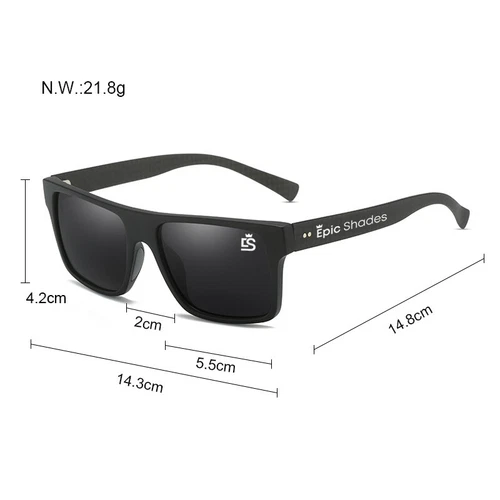 Epic Shades Hollywood Polarized Sunglasses Men Carbon Fiber Temple Glasses