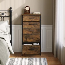 Vintage Chest Of Drawers Bedside Cabinet Tall Storage Drawer Bedroom Furniture