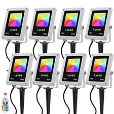 Lysed Color Landscape Lights,10W Low Voltage 12V RGB Color Changing Outdoor Spot