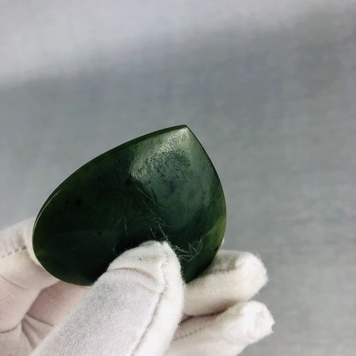 Jade Herz Anhänger GROSS 2 in geätzten Bambus Designs Nephrit Gold passend ohne Kette - Bild 14 von 16