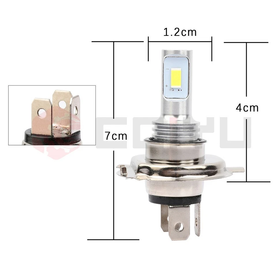 2pieces High-end H4LED Headlight Bulb Hi Low Beam  Super Bright White - Image 3 of 4