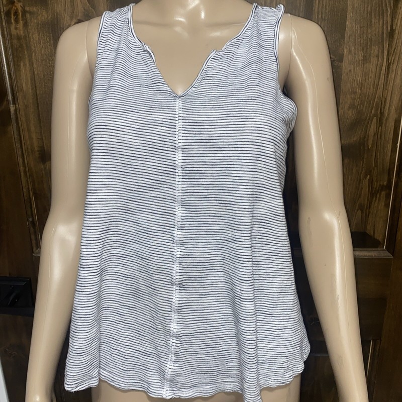 Cupio  Womens Stripe Black White Tank Top Viscose/Cotton Blend Size S - 027