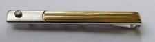 F. SCHEURLE Krawattenspange 925 Silber teils vergoldet Vintage 70er ties holder