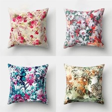 Colorful Flower Pillowcase Spring Natural Leaf Plant Pillow Home Cushion Cover