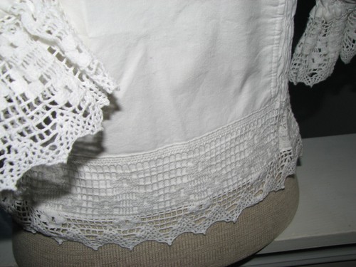 Women's Alpine Garb Top Blouse White Cotton crochet lace Oktoberfest size S - Picture 4 of 4