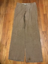 Vtg 70s Khaki Corduroy Levi's Panatela Mid Rise Straight Leg Pants Mens US 30x31