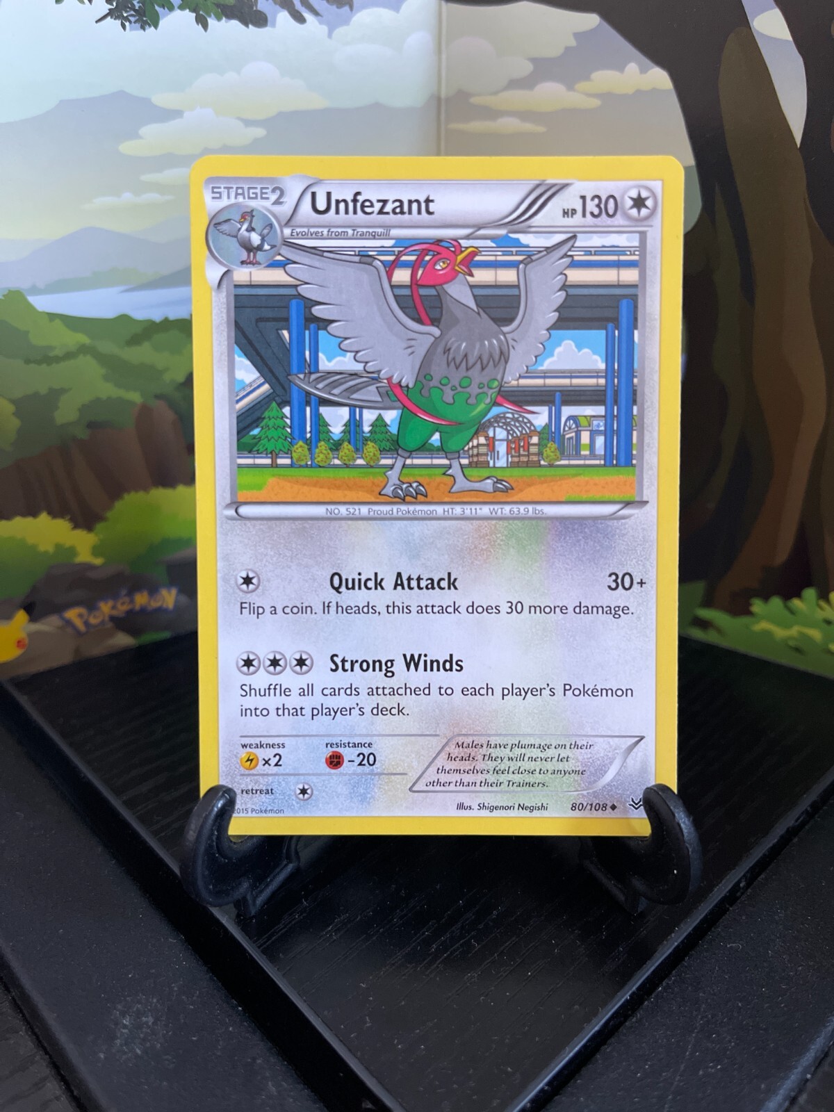 Unfezant 80/108 - Roaring Skies - Uncommon - Pokemon Card TCG - LP