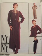 Amazing OOP McCALLS 8515 Designer NY-NY Dress & Jumpsuit PATTERN 4~6~8~10~12 UC