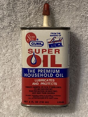 Vintage Advertising Household Oil Can LIQUID WRENCH GUNK SUPER OIL Charlotte USA
