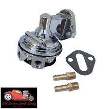 Big Block Chevy Chrome Fuel Pump Mechanical 80 Gph Bbc 396 427 454 Fittings