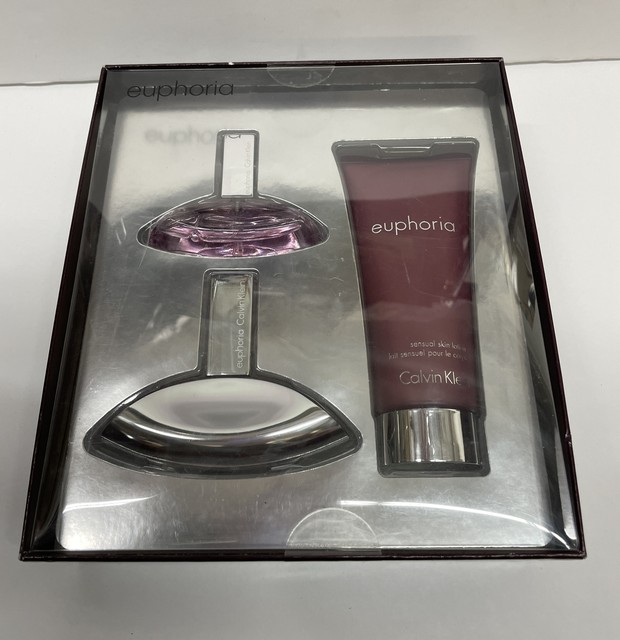 CK Calvin Klein Euphoria Women 3 PC Gift Set 1oz/05oz EDP 3.4oz lotion for sale online eBay