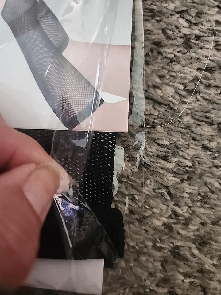 Calentadores de brazos de red guantes sin dedos negro adulto Halloween disfraz accesorio Foto 3 de 4