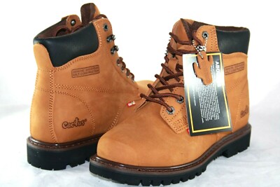 CACTUS FOOTWEAR WORK BOOTS 611 BROWN NUBUCK 6 display picture 1