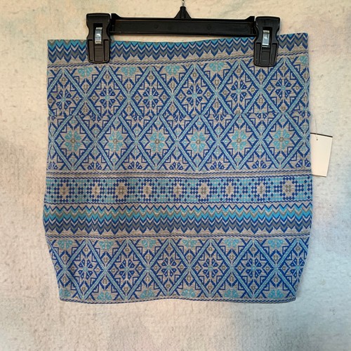 NWT Poof Couture Skirt Woman's Junior Size Small Blue Gray Patterned Stretchy - Picture 2 of 4