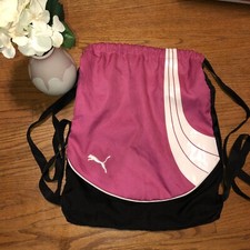 Puma Pink Drawstring Bag Gym Sack Clinch Bag