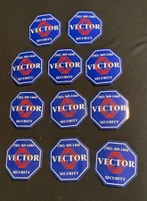 LOT OF 11 Vector Security Window/Door Sticker/Decals -NEW