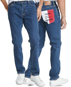 Tommy Hilfiger Denim Men's Blue Graphic Pocket Slim Tapered Fit Stretch  Jeans | eBay