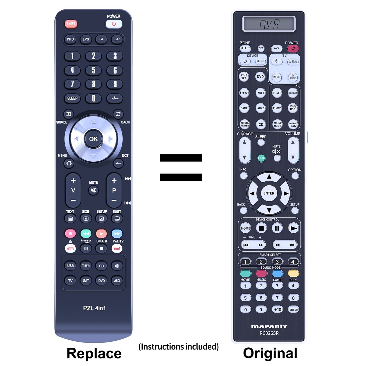 New RC026SR Replacement Remote Control For Marantz AV Receiver