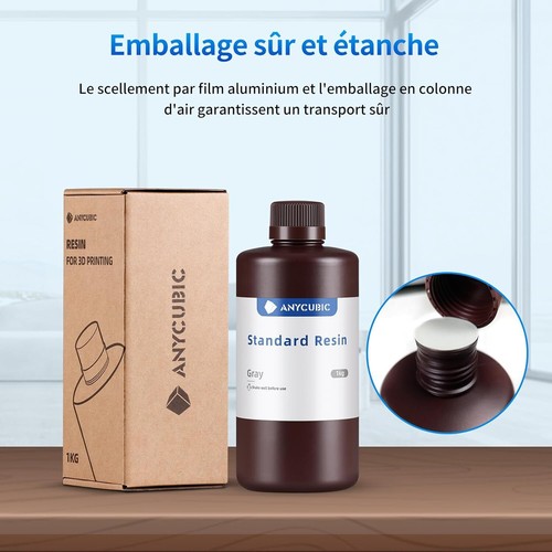 10KG Gris ANYCUBIC Résine Imprimante 3D Standard UV 405nm Imprimante 3D Resin - Zdjęcie 8 z 11