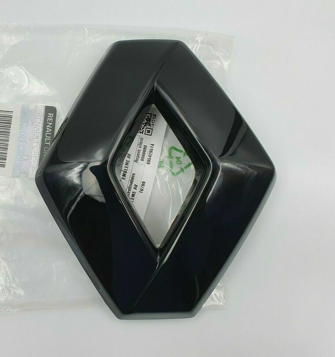 Insigne Clio 4 RS Line noir brillant écusson haut de gamme en ABS