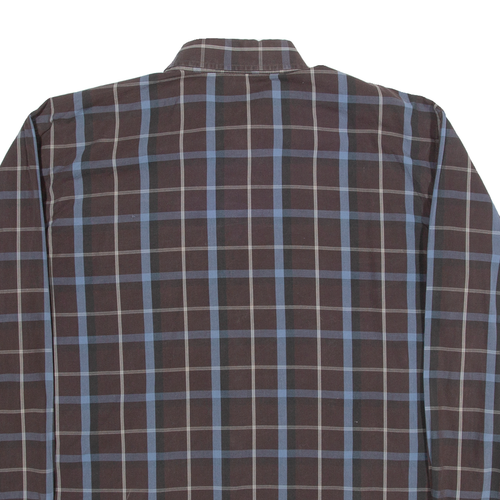 POLO GARAGE Mens Shirt Brown Check Long Sleeve XL - Picture 4 of 6