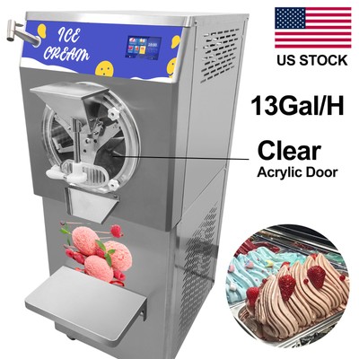 Wixkix Commercial Hard Serve Ice Cream Machine 13 Gal/H Italian Ice Maker Sorbet
